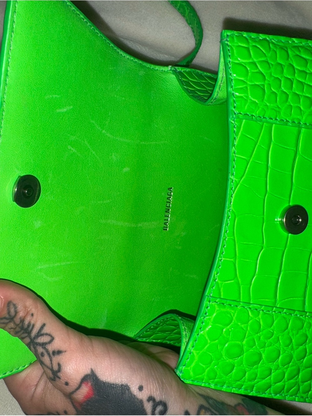 Balenciaga Neon Green Hourglass Bag